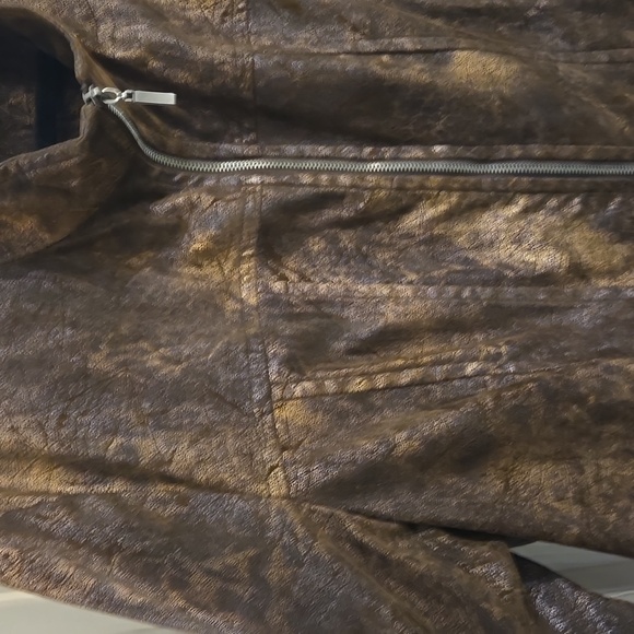 Birch Hill-jacket,coat,gun metal hardware,faux suede,brown,Size XXL - Picture 5 of 14